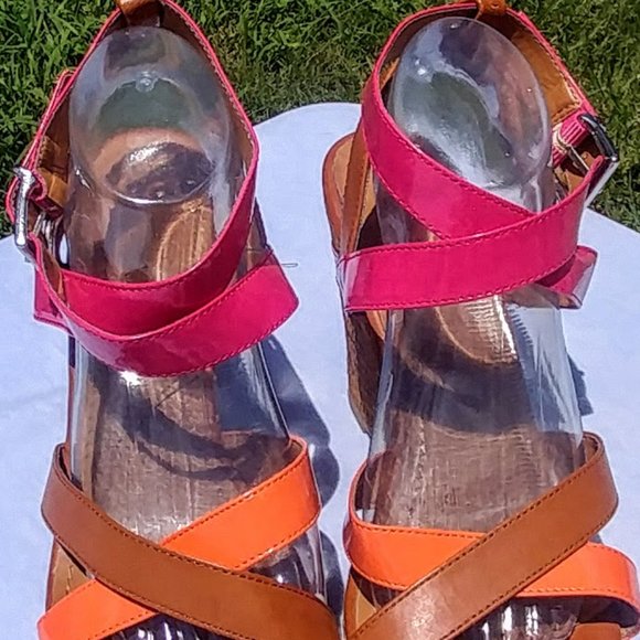 Colorful high heel sandals   Sz 10 - Picture 2 of 14